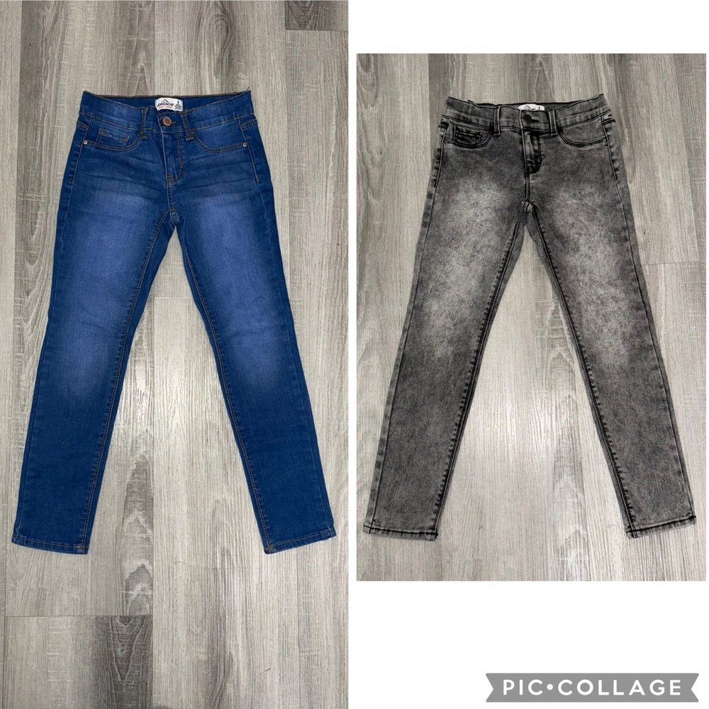 Bundle Of 2 Jordache Super Skinny Girls Jeans Stretch Denim Size 8.
